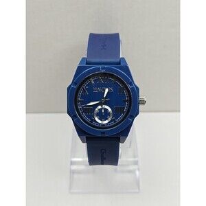 Haurex Italy Challenger Blue Plastceramic Watch Small Seconds Quartz New Battery